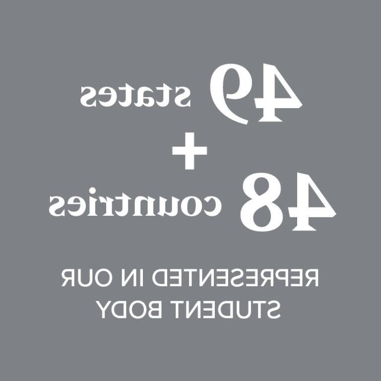 我们的学生代表了49个州+ 48个国家