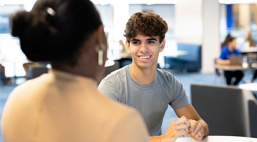 Student and Counselor chatting